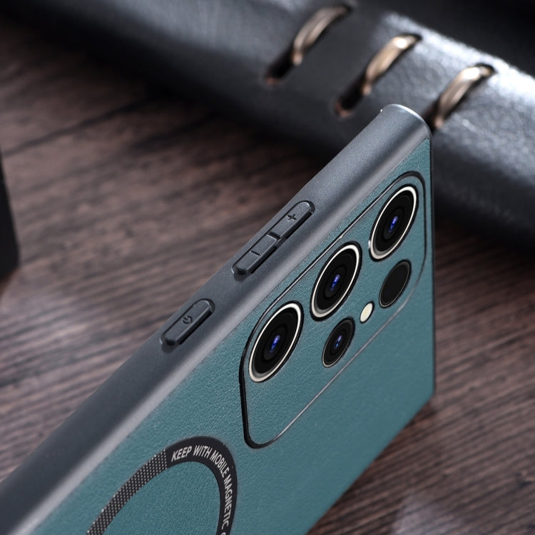 For Samsung Galaxy S23 5G Cloth Texture PU MagSafe Magnetic Phone Case(Black) - Galaxy S23 5G Cases by PMC TechLife | Online Shopping South Africa | PMC TechLife