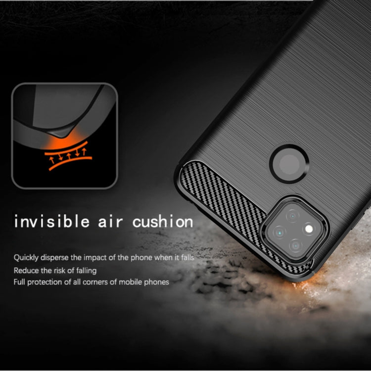 For Xiaomi Redmi 9C NFC Brushed Texture Carbon Fiber TPU Phone Case(Blue) - free shipping - PMC TechLife - Order now!