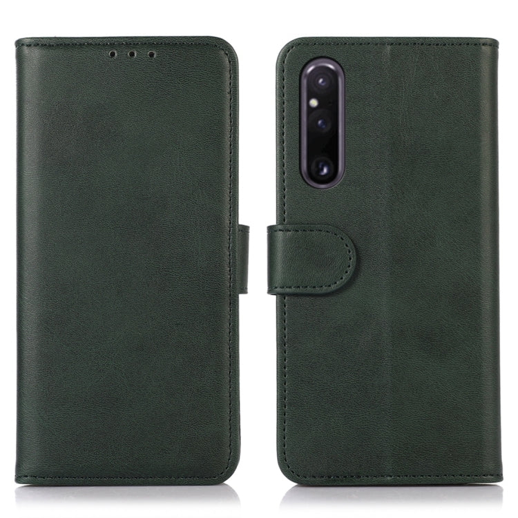 For Sony Xperia 1 V Cow Texture Leather Phone Case(Green) - Sony Cases by PMC Jewellery | Online Shopping South Africa | PMC Jewellery