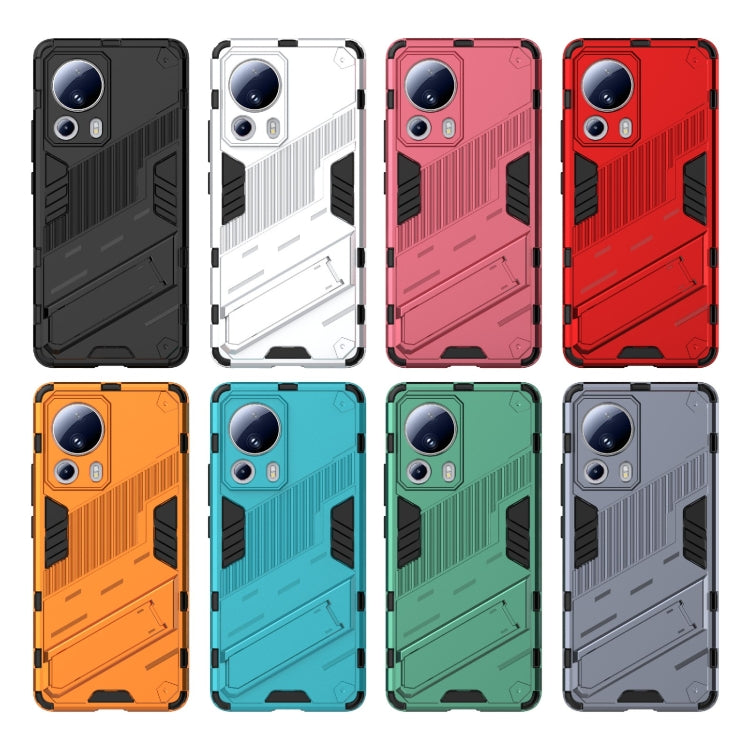 For Xiaomi 13 Lite Punk Armor 2 in 1 PC + TPU Shockproof Phone Case with Holder(Blue) - free shipping - PMC TechLife - Order now!