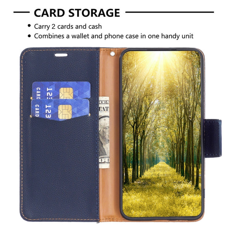 For Samsung Galaxy A24 4G Litchi Texture Pure Color Leather Phone Case(Blue) - free shipping - PMC TechLife - Order now!