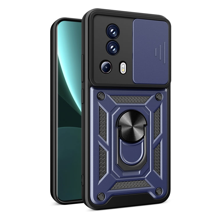 For Xiaomi Civi 2 5G / 13 Lite Sliding Camera Cover Design TPU+PC Phone Case(Blue) - 13 Lite Cases by PMC Jewellery | Online Shopping South Africa | PMC Jewellery