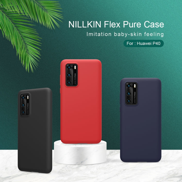 For Huawei P40 NILLKIN Feeling Series Shockproof Liquid Silicone Protective Case(Red) - Huawei Cases by NILLKIN | Online Shopping South Africa | PMC Jewellery