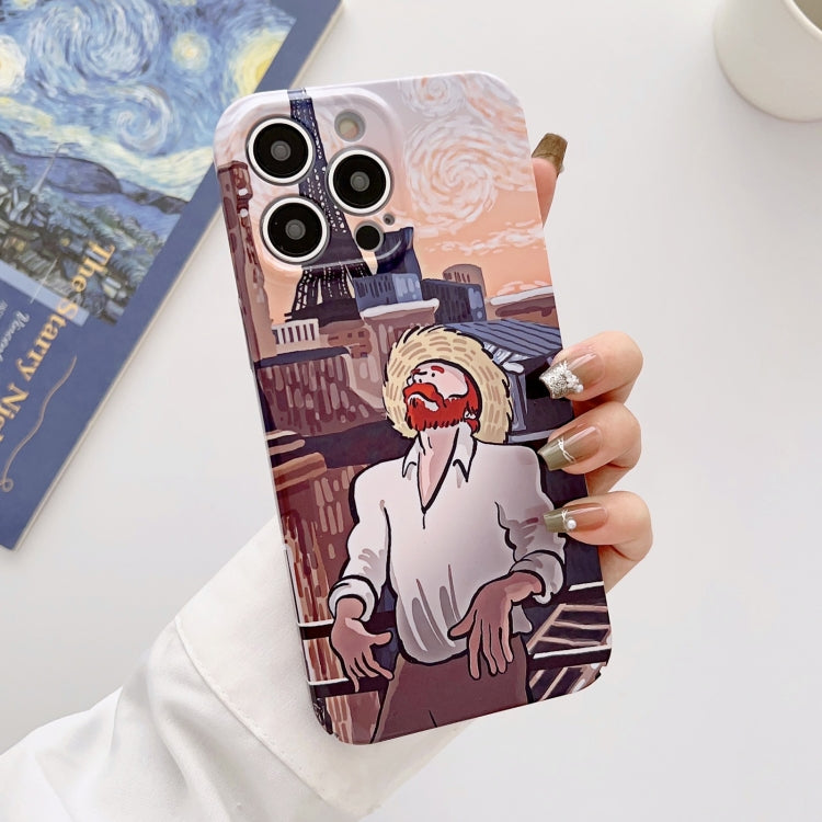 For iPhone 11 Pro Max Precise Hole Oil Painting Glossy PC Phone Case(Tower) - iPhone 11 Pro Max Cases by PMC TechLife | Online Shopping South Africa | PMC TechLife