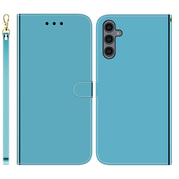 For Samsung Galaxy A24 4G Imitated Mirror Surface Leather Phone Case(Blue) - free shipping - PMC TechLife - Order now!