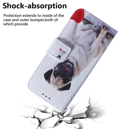 For Xiaomi Redmi 12C / 11A Coloured Drawing Flip Leather Phone Case(Pug) - Xiaomi Cases by PMC Jewellery | Online Shopping South Africa | PMC Jewellery