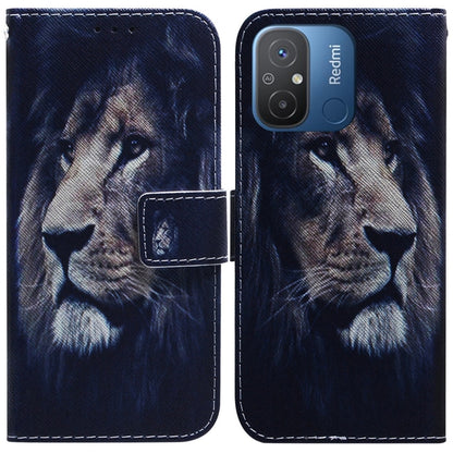 For Xiaomi Redmi 12C / 11A Coloured Drawing Flip Leather Phone Case(Lion) - Xiaomi Cases by PMC Jewellery | Online Shopping South Africa | PMC Jewellery