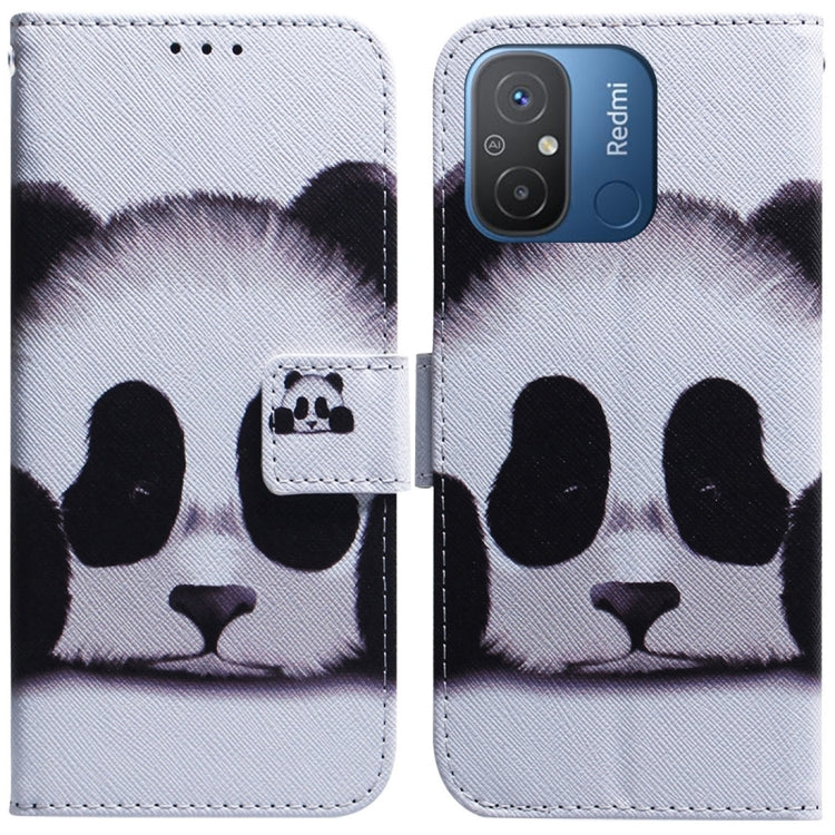 For Xiaomi Redmi 12C / 11A Coloured Drawing Flip Leather Phone Case(Panda) - Xiaomi Cases by PMC Jewellery | Online Shopping South Africa | PMC Jewellery