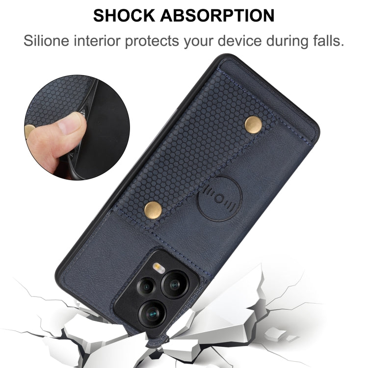For Xiaomi Redmi Note 12 Pro+ 5G Global Double Buckle Magnetic Phone Case(Blue) - Xiaomi Cases by PMC TechLife | Online Shopping South Africa | PMC TechLife | Buy Now Pay Later Mobicred