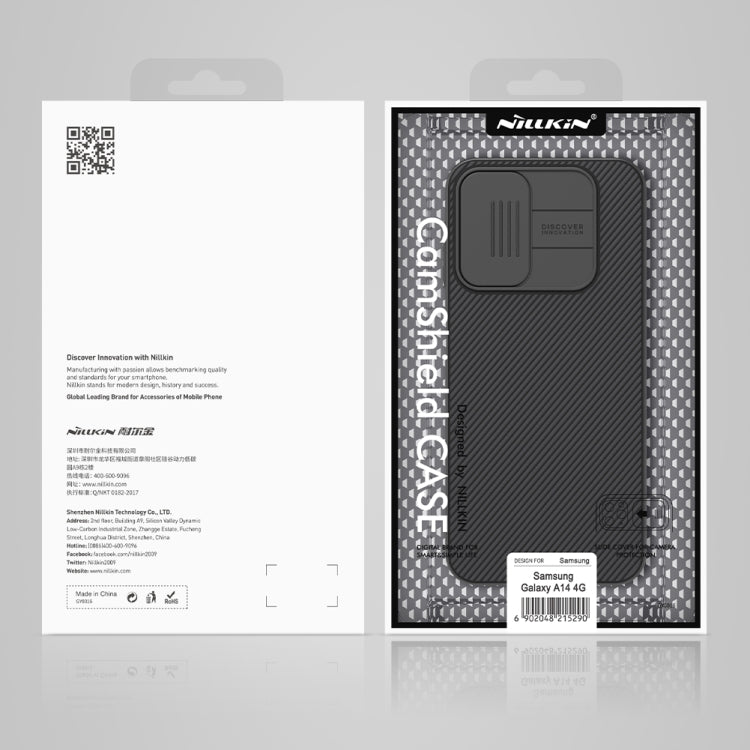 For Samsung Galaxy A14 4G NILLKIN Black Mirror Series Camshield PC Phone Case(Black) - Galaxy Phone Cases by NILLKIN | Online Shopping South Africa | PMC TechLife | Buy Now Pay Later Mobicred