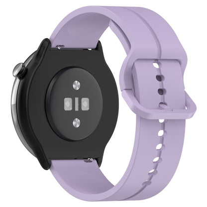 For Amazfit GTR Mini 20mm Flat Head Groove Reverse Buckle Silicone Watch Band(Light Purple) -  by PMC Jewellery | Online Shopping South Africa | PMC Jewellery