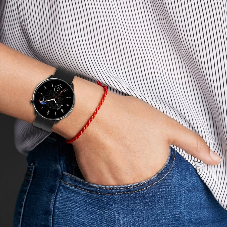 For Amazfit GTR Mini 20mm Flat Head Groove Reverse Buckle Silicone Watch Band(Light Blue) -  by PMC TechLife | Online Shopping South Africa | PMC TechLife