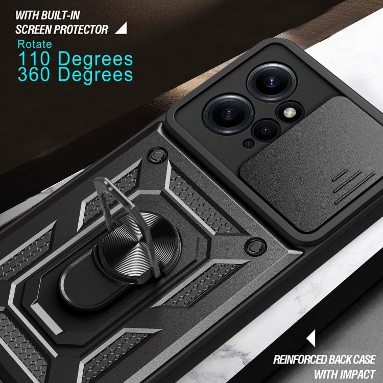 For Xiaomi Redmi Note 12 4G Global Sliding Camera Cover Design Phone Case(Dark Green) - free shipping - PMC TechLife - Order now!