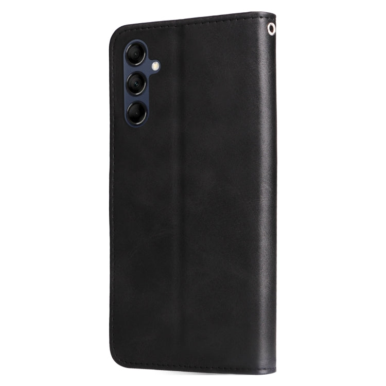 For Samsung Galaxy M14 5G Calf Texture Zipper Leather Phone Case(Black) - free shipping - PMC TechLife - Order now!