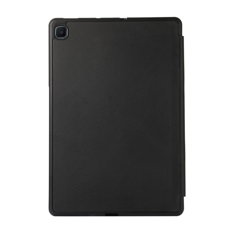 For Samsung Galaxy Tab S6 Lite/Tab S6 Lite 2022 Solid Color 3-folding Leather Tablet Case(Black) - free shipping - PMC TechLife - Order now!