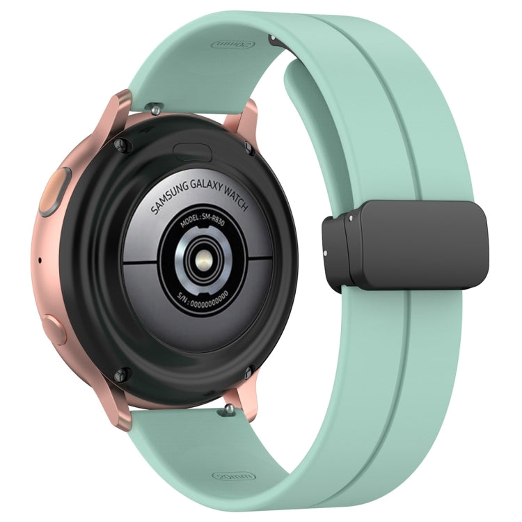 20mm Universal Flat Head Groove Folding Black Buckle Silicone Watch Band(Teal) - Smart Wear by PMC TechLife | Online Shopping South Africa | PMC TechLife
