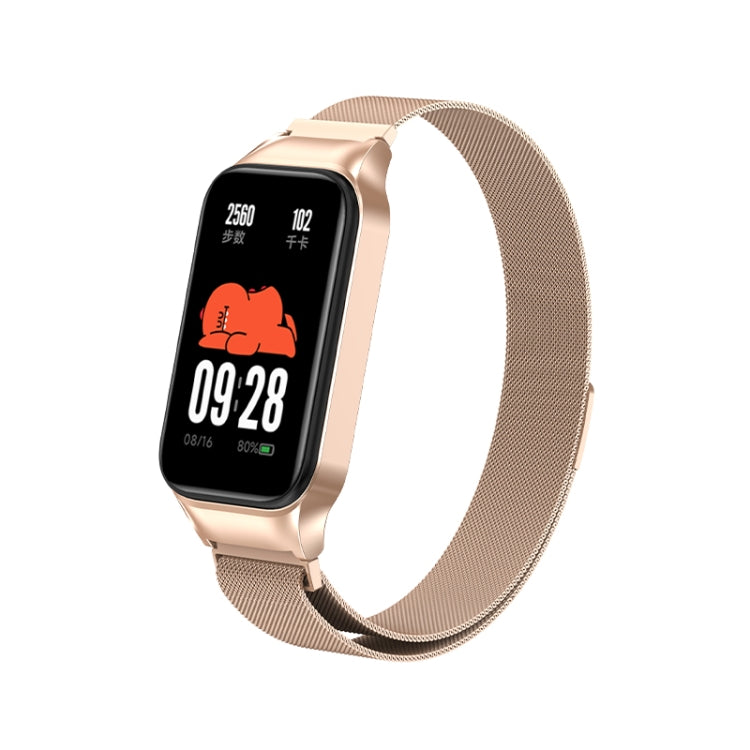 For Redmi Band 2 Milan Magnetic Metal Watch Band(Rose Gold) - Smart Wear by PMC Jewellery | Online Shopping South Africa | PMC Jewellery