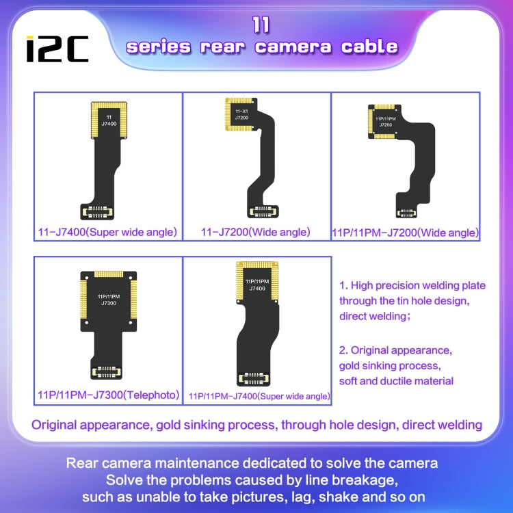 For iPhone 11 Pro / 11 Pro Max J7200 i2C Back Facing Wide Camera Cable - Flex Cable by PMC TechLife | Online Shopping South Africa | PMC TechLife