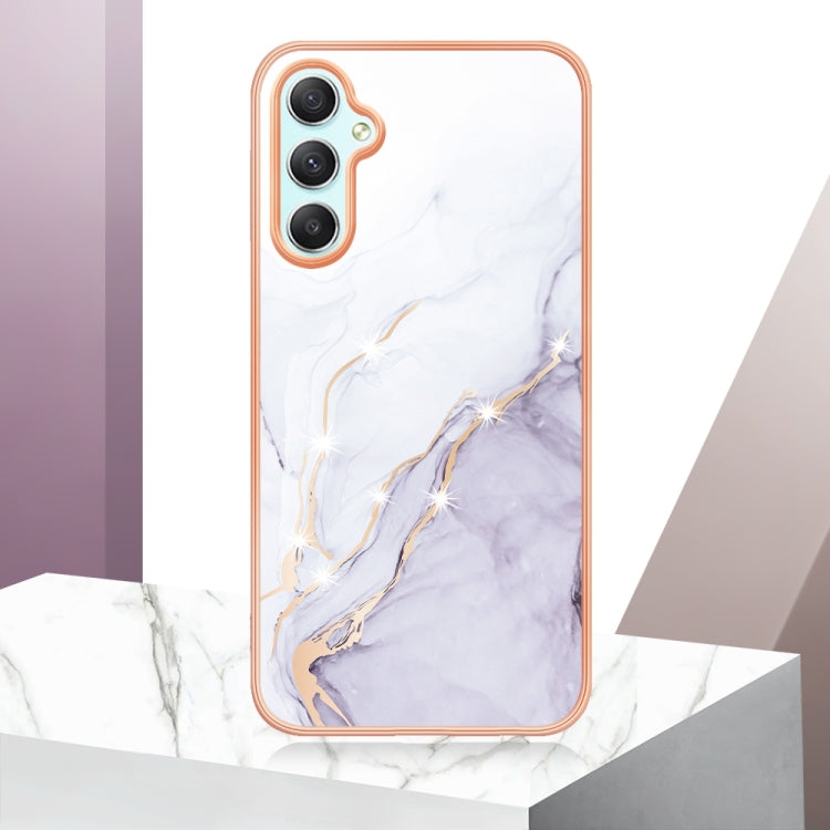 For Samsung Galaxy A24 Electroplating Marble Dual-side IMD Phone Case(White 006) - free shipping - PMC TechLife - Order now!
