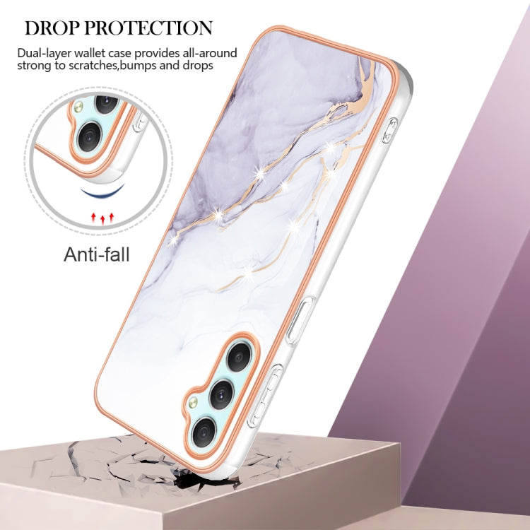 For Samsung Galaxy A24 Electroplating Marble Dual-side IMD Phone Case(White 006) - free shipping - PMC TechLife - Order now!