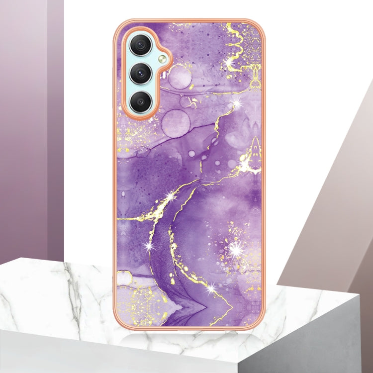 For Samsung Galaxy A24 Electroplating Marble Dual-side IMD Phone Case(Purple 002) - free shipping - PMC TechLife - Order now!