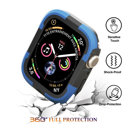 For Apple Watch Series SE 2&6&SE&5&4 44mm Armor Frame Watch Case(Blue) - Smart Wear by PMC Jewellery | Online Shopping South Africa | PMC Jewellery