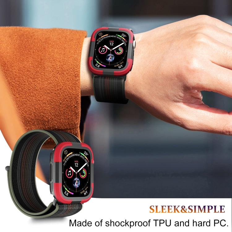 For Apple Watch Series 8 & 7 45mm Armor Frame Watch Case(Red) - Smart Wear by PMC TechLife | Online Shopping South Africa | PMC TechLife
