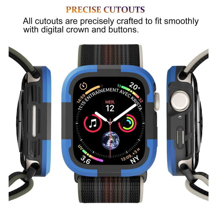 For Apple Watch Ultra 49mm Armor Frame Watch Case(Blue) - Smart Wear by PMC TechLife | Online Shopping South Africa | PMC TechLife