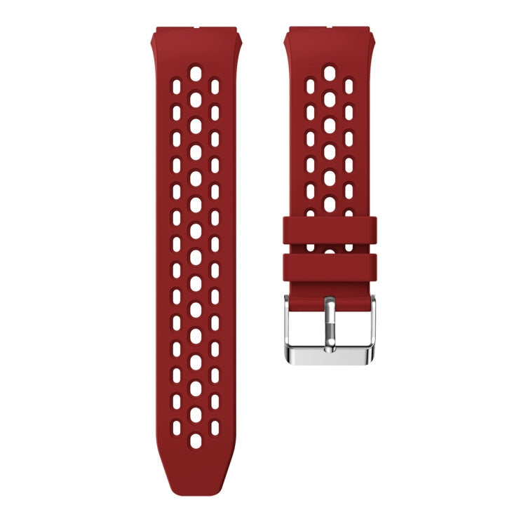 For Huawei Watch GT 2e Solid Color Round Hole Silicone Watch Band(Red) - Smart Wear by PMC Jewellery | Online Shopping South Africa | PMC Jewellery