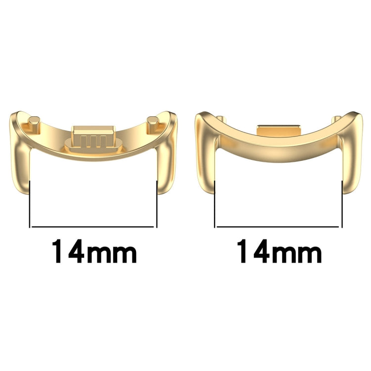 For Xiaomi Mi Band 8 1 Pair Stainless steel Metal Watch Band Connector(Rose Gold) -  by PMC Jewellery | Online Shopping South Africa | PMC Jewellery