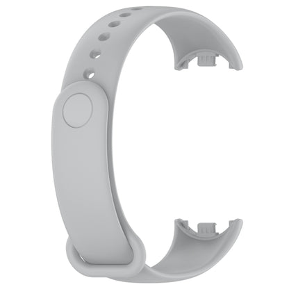 For Xiaomi Mi Band 8 Solid Color Silicone Plug Replacement Watch Band(Grey) - Smart Wear by PMC Jewellery | Online Shopping South Africa | PMC Jewellery
