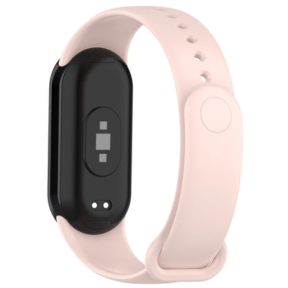 For Xiaomi Mi Band 8 Solid Color Silicone Plug Replacement Watch Band(Pink) - Smart Wear by PMC Jewellery | Online Shopping South Africa | PMC Jewellery