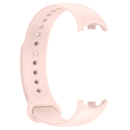 For Xiaomi Mi Band 8 Solid Color Silicone Plug Replacement Watch Band(Pink) - Smart Wear by PMC Jewellery | Online Shopping South Africa | PMC Jewellery