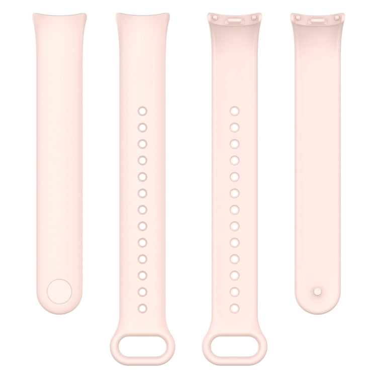 For Xiaomi Mi Band 8 Solid Color Silicone Plug Replacement Watch Band(Pink) - Smart Wear by PMC Jewellery | Online Shopping South Africa | PMC Jewellery