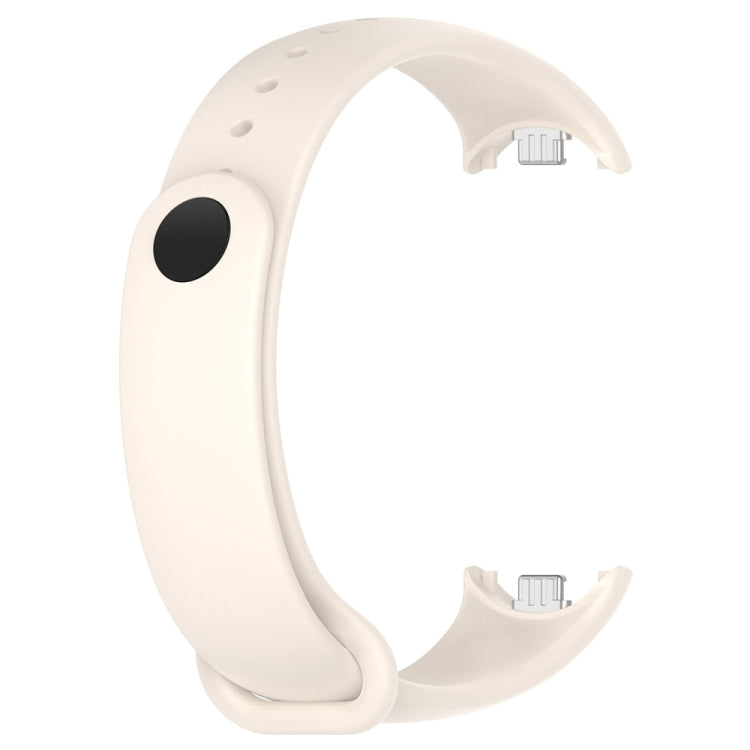 For Xiaomi Mi Band 8 Solid Color Stainless Steel Plug Replacement Watch Band (Starlight) - Watch Bands by PMC TechLife | Online Shopping South Africa | PMC TechLife
