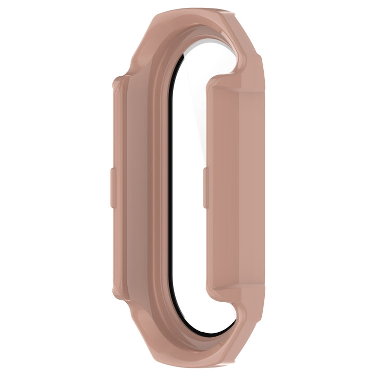 For Xiaomi Mi Band 8 PC + Tempered Glass Integrated Protective Watch Case(Pink) - Smart Wear by PMC Jewellery | Online Shopping South Africa | PMC Jewellery