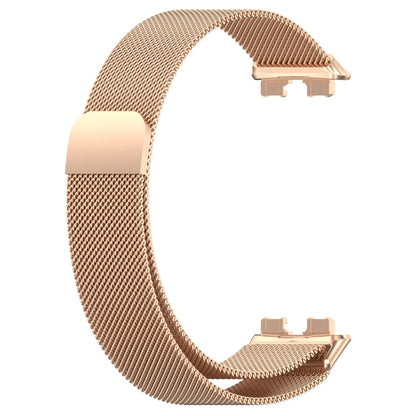 For Huawei Band 8 Milanese Metal Watch Band(Rose Gold) - Smart Wear by PMC Jewellery | Online Shopping South Africa | PMC Jewellery