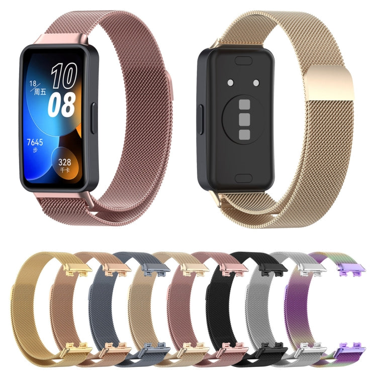 For Huawei Band 10 / 9 / 8 Milanese Metal Watch Band(Rose Pink) - Watch Bands by PMC TechLife | Online Shopping South Africa | PMC TechLife | Buy Now Pay Later Mobicred