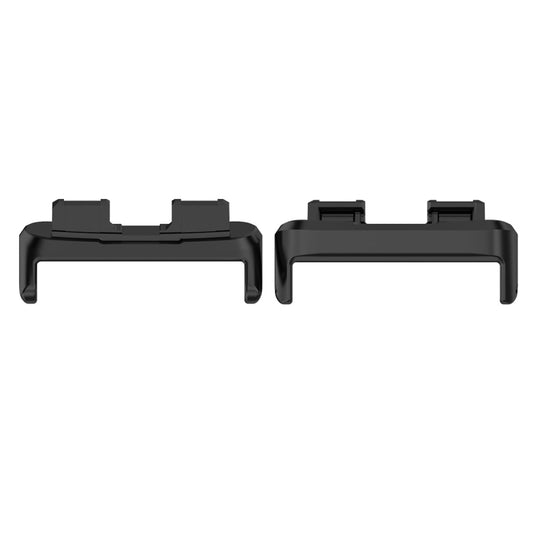 For Huawei Band 8 1 Pair Stainless steel Metal Watch Band Connector(Black) -  by PMC Jewellery | Online Shopping South Africa | PMC Jewellery