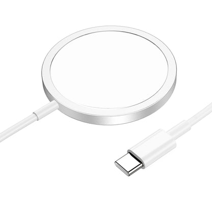 hoco CW47 Original Series 15W Magsafe Magnetic Wireless Fast Charging Charger(Silver) - Wireless Charger by hoco | Online Shopping South Africa | PMC Jewellery