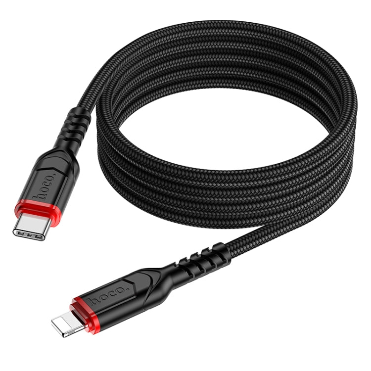 hoco X59 Victory PD 20W USB-C / Type-C to 8 Pin Charging Data Dable, Length:1m(Black) - 2 in 1 Cable by hoco | Online Shopping South Africa | PMC Jewellery