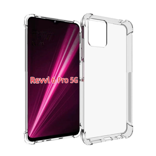 For T-Mobile Revvl 6 Pro 5G Shockproof Non-slip Thickening TPU Phone Case(Transparent) - More Brand by PMC Jewellery | Online Shopping South Africa | PMC Jewellery