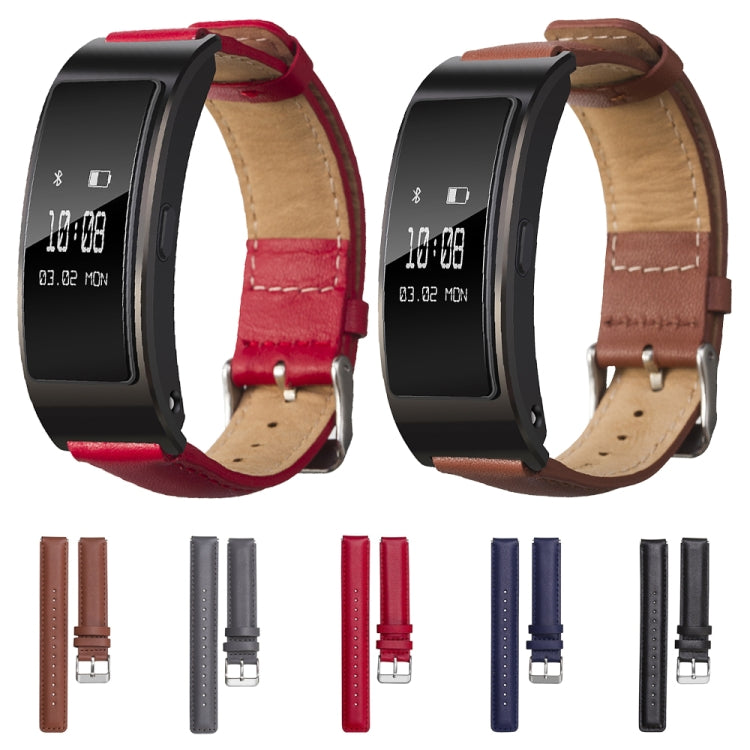 For Huawei Band 7 Glossy Leather Watch Band(Red) - Smart Wear by PMC Jewellery | Online Shopping South Africa | PMC Jewellery