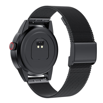 R6 1.32 inch Round Screen 2 in 1 Bluetooth Earphone Smart Watch, Support Bluetooth Call / Health Monitoring(Black Steel Strap) -  by PMC Jewellery | Online Shopping South Africa | PMC Jewellery