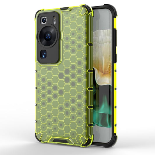 For Huawei P60 / P60 Pro Honeycomb Phone Case(Green) - Huawei Cases by PMC Jewellery | Online Shopping South Africa | PMC Jewellery