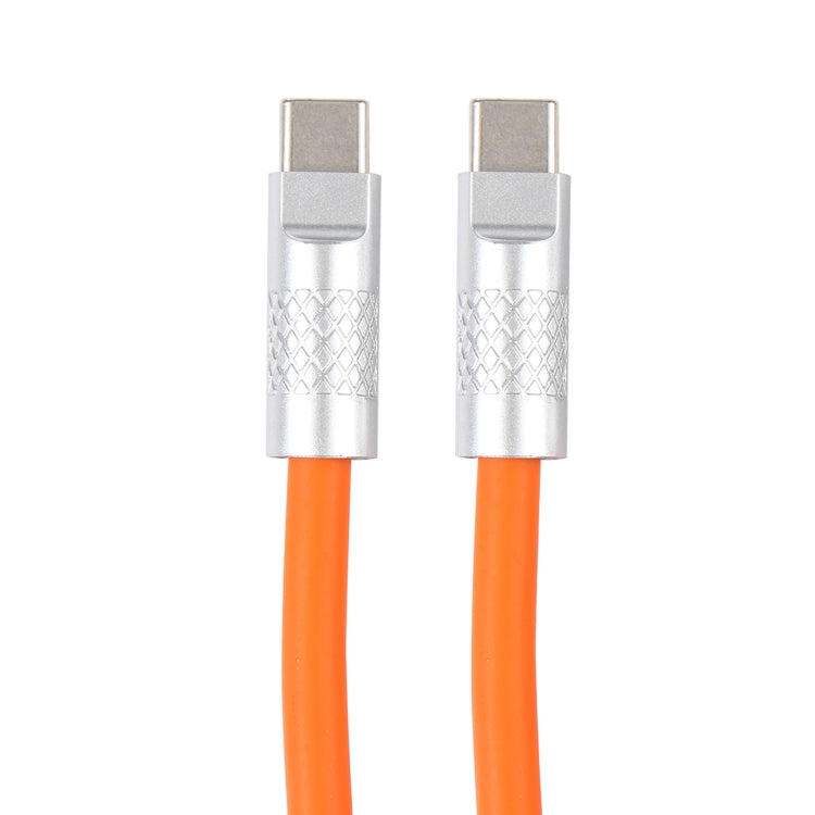 Mech Series 120W USB-C / Type-C to USB-C / Type-C Metal Plug Silicone Fast Charging Data Cable, Length: 1.2m(Orange) - USB-C & Type-C Cable by PMC Jewellery | Online Shopping South Africa | PMC Jewellery