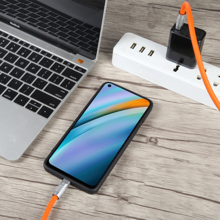 Mech Series 120W USB-C / Type-C to USB-C / Type-C Metal Plug Silicone Fast Charging Data Cable, Length: 1.2m(Orange) - USB-C & Type-C Cable by PMC Jewellery | Online Shopping South Africa | PMC Jewellery