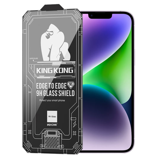 For iPhone 14 Plus WK WTP-066 King Kong Vacha 9D Curved HD Tempered Glass Film(Black) - iPhone 14 Plus Tempered Glass by WK | Online Shopping South Africa | PMC Jewellery | Buy Now Pay Later Mobicred