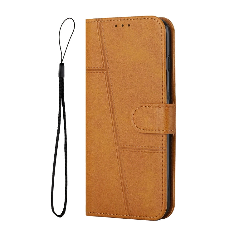 For Xiaomi Redmi Note 12 4G Global Stitching Calf Texture Buckle Leather Phone Case(Yellow) - free shipping - PMC TechLife - Order now!