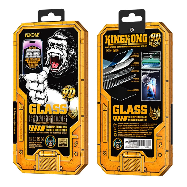 For iPhone 13 Pro WK WTP-070 King Kong Vacha 9D Curved AR Frosted Tempered Glass Film(Black) - iPhone 13 Pro Tempered Glass by WK | Online Shopping South Africa | PMC Jewellery